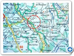Location of Les Vachers